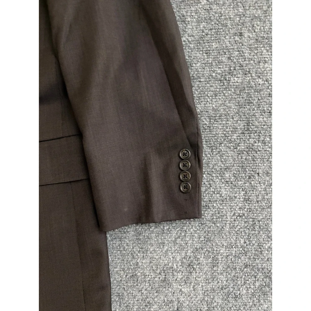Brooks Brothers Mens 40 Reg Wool Blazer Sport Coat Dark Brown 2 Button USA Made
